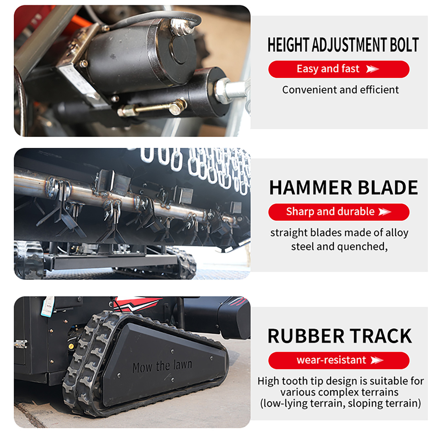  all-terrain remote-controlled grass crusher