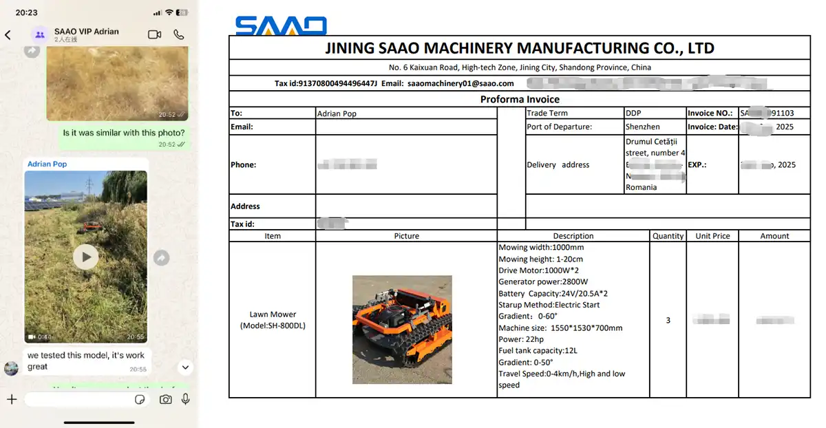SAAO Remote Mowers Delivered to Rombat Romania SAAO Remote Mowers Delivered to Rombat Romania