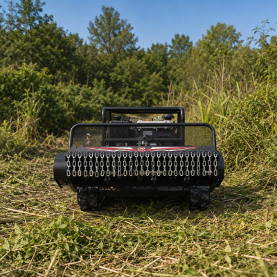 Trituratore di erba telecomandato per tutti i tipi di terreno