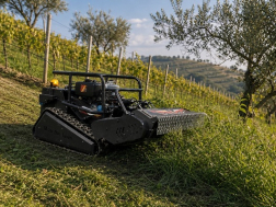 All-Terrain Remote-Controlled Grass Crusher for Steep Slopes, Vineyards and Orchards