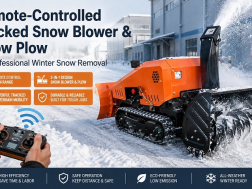 Remote-Controlled Tracked Snow Blower & Snow Plow for Professional Winter Snow Removal