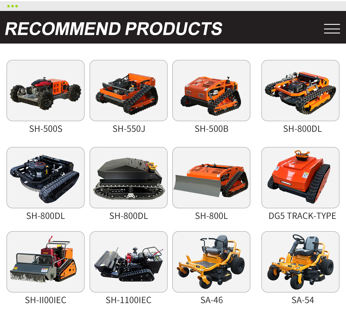 High Quality Lawn Mower Remote