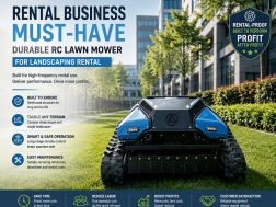 Unverzichtbar für den Verleih: Robuster RC-Rasenmäher für die Landschaftspflege im Verleih