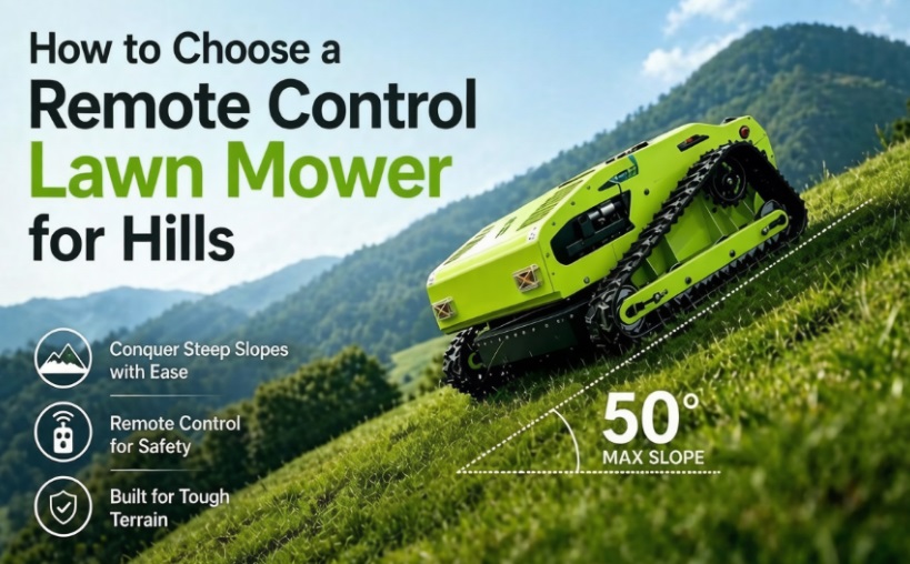 Как выбрать газонокосилку с дистанционным управлением для работы на склонах