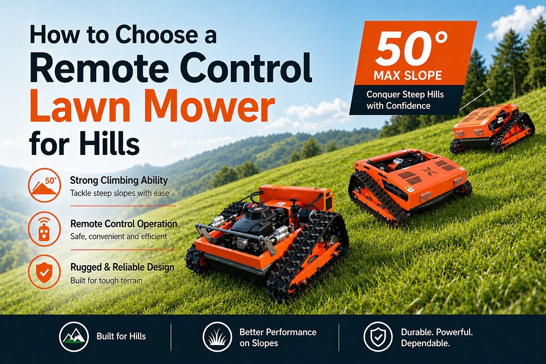 Как выбрать газонокосилку с дистанционным управлением для работы на склонах