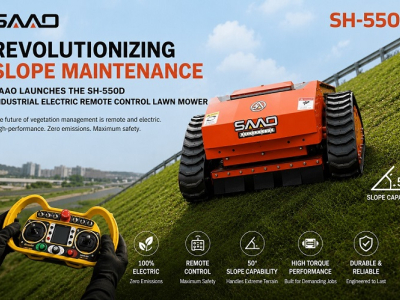 Rivoluzionare la manutenzione dei pendii: SAAO lancia il tagliaerba telecomandato elettrico industriale SH-550D